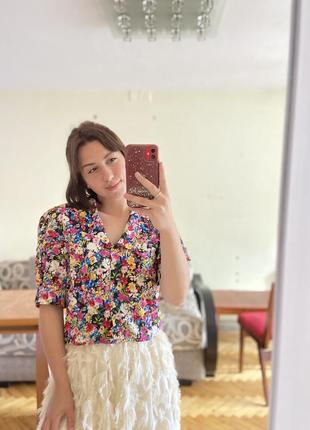 Блузка на лето в цветочный принт