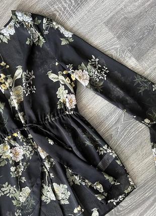 Новая пляжная накидка парео туника под купальник 👙 сетка в цветочки3 фото