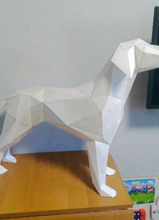 Paperkhan конструктор з картону 3d фігура собака пес паперкрафт papercraft подарунковий набір для творчості іграшка сувенір