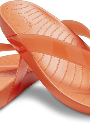 Crocs splash flip женские вьетнамки крокс оранжевые.