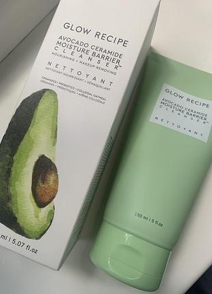 Зволожуючий засіб для очищення обличчя з керамідами glow recipe avocado ceramide moisture barrier cleanser