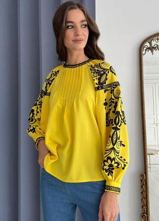 Жіноча блуза з креповою фактурою  44-56 розміри1 фото