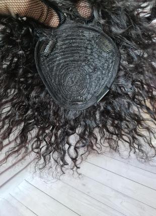 Накладка топпер макушка челка 100% натуральный волос.