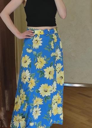 Летняя юбка миди6 фото