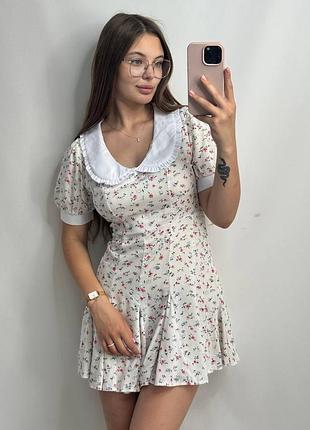 Легкое игривое платье мини в ткани штапель 🌸