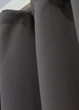 Короткі шторки на кухню (2 шт. 130х170см) блекаут. колір темне какао