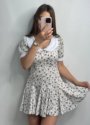 Легкое игривое платье мини в ткани штапель 🌸