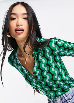 Блуза рубашка в стиле 70х  женская