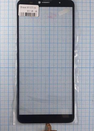 Сенсор, тачскрін bravis n1-570, leagoo m9 pro black 2
