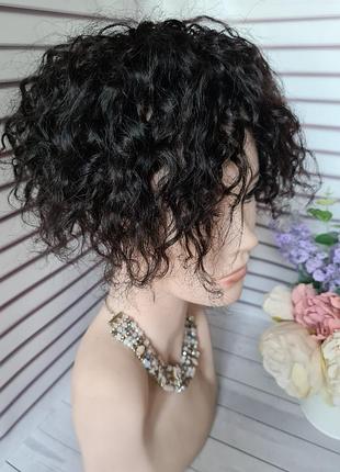 Накладка топпер макушка челка полупарик 100% натуральный волос.