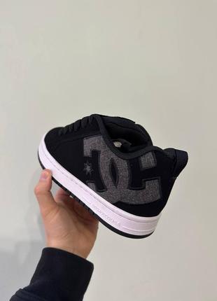 Замшевые кроссовки dc sneakers black/jeans2 фото