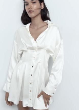 Сукня zara  міні сукня атлас