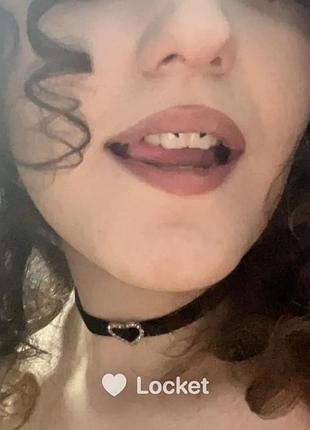 Чокер на шию кольє чорний стильний модний новий трендовий 🖤 з кулоном7 фото