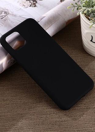 Силіконовий чохол для google pixel 4 xl чорний мікрофібра soft touch