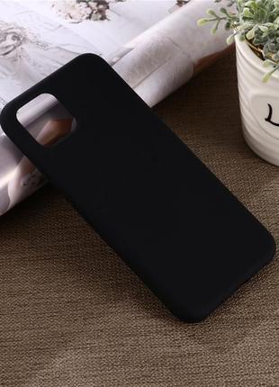 Силіконовий чохол для google pixel 4 чорний мікрофібра soft touch