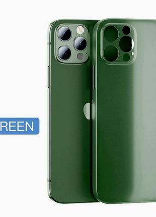 Ультратонкий чохол для iphone 12 blue max матовий напівпрозорий пластик