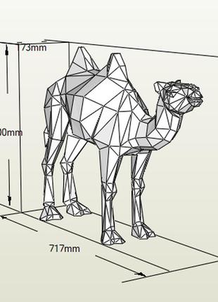 Paperkhan конструктор из картона 3d фигура верблюд паперкрафт papercraft подарочный набор игрушка сувенир4 фото