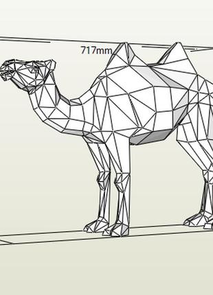 Paperkhan конструктор из картона 3d фигура верблюд паперкрафт papercraft подарочный набор игрушка сувенир2 фото
