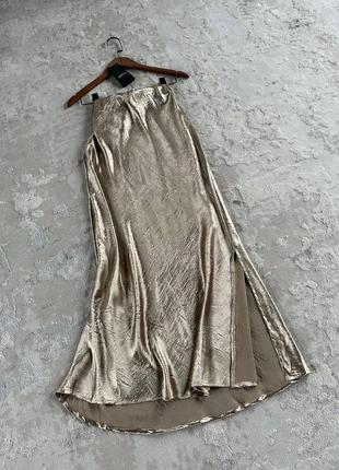 Золотистая юбка ysl