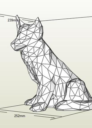 Paperkhan конструктор из картона 3d фигура собака пёс паперкрафт papercraft подарочный набор сувернир игрушка5 фото