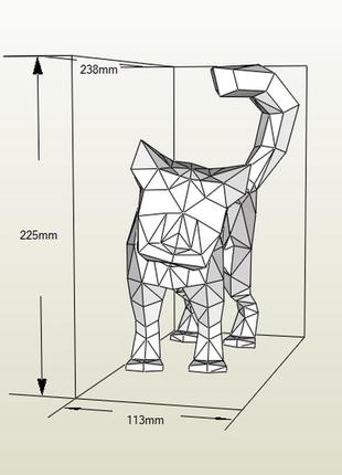 Paperkhan конструктор із картону кішка кіт кошеня пазл орігамі паперкрафт 3d фігура полігональна набір подарок сувенір антистрес6 фото