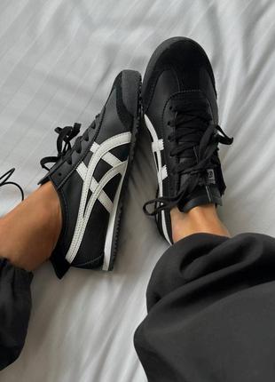 Кожаные кроссовки asics onitsuka tiger mexico 66 black