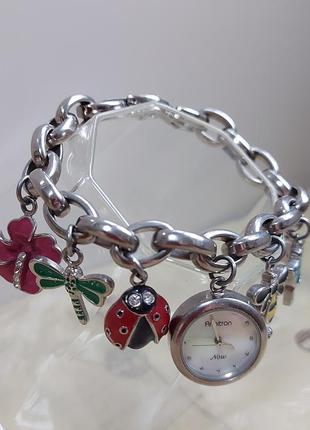 Браслет годинник з шармами, anne klein, вінтаж