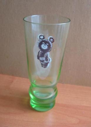 Стакан = мишка олимпийский = ссср = стекло