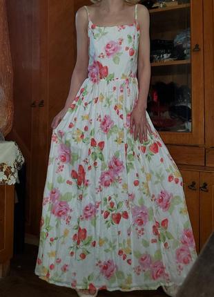 Винтажное платье сарафан laura ashley винтаж