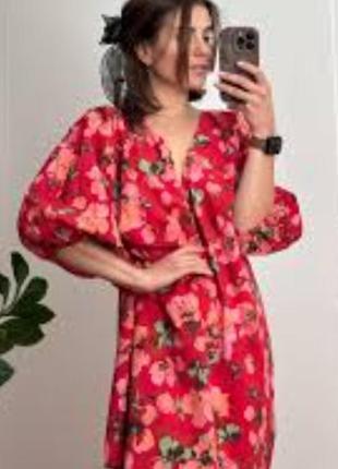🔥нова літня  натуральна сукня,плаття,h&m,квітковий принт2 фото