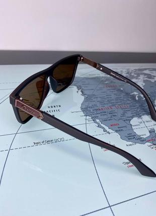 Мужские солнцезащитные очки маска cartier коричневые polarized картье стильные брендовые поляризованные8 фото