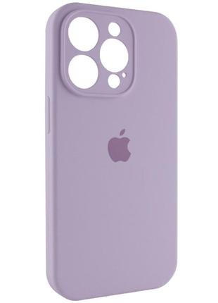 Чехол fiji silicone case full camera для apple iphone 13 pro max бампер с защитой камеры light purple