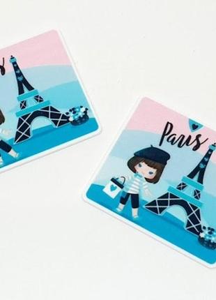 Серединка для бантів, "париж", 36*42 мм, пластик, арт 09098, 1 шт, різнокольоровий