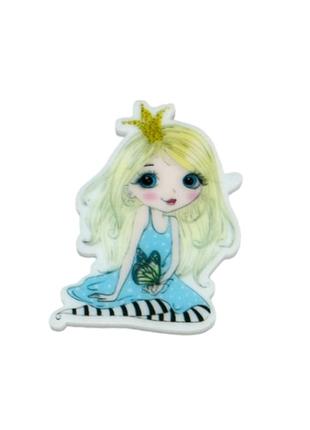 Серединка для бантів, принцеса, 38 мм, арт 03878, 1 шт, різнокольоровий