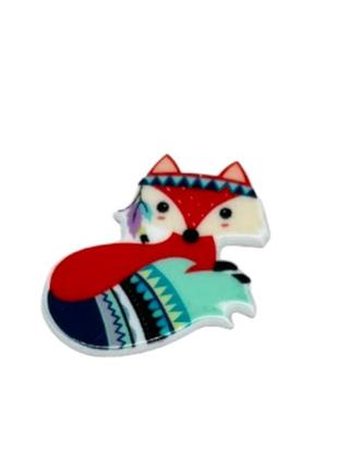 Серединка для бантов "лисичка", 3,8 см, арт 09038, 1 шт, ассорти