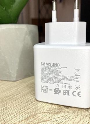 Адаптер 45w для samsung super fast charging, s20 ultra, galaxy note 10+, a91