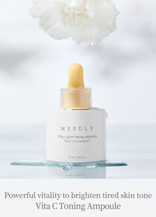 Освітлювальна сироватка з вітаміном с needly vita c glow toning ampoule (30 мл)