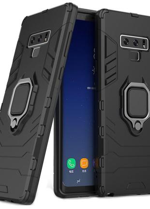 Чохол ring case для samsung galaxy note 9 (n960) броньований бампер з кільцем чорний