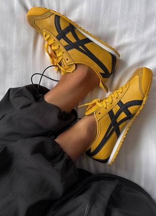 Кожаные кроссовки asics onitsuka tiger mexico 66 yellow