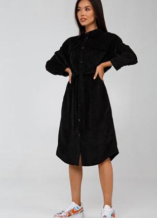 Бархатное платье рубашка, отвод uniqlo