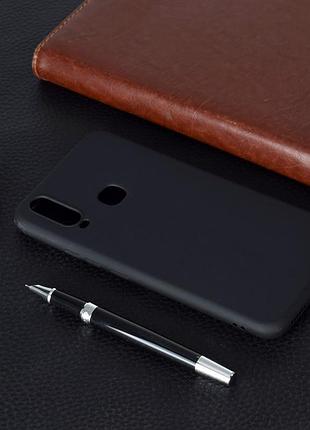 Чехол soft touch для vivo y15 силикон бампер черный