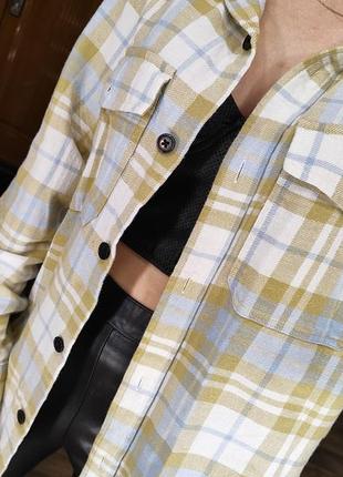 Теплая рубашка в клеточку