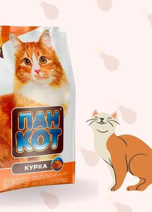 Корм для котів пан кот курка 400г