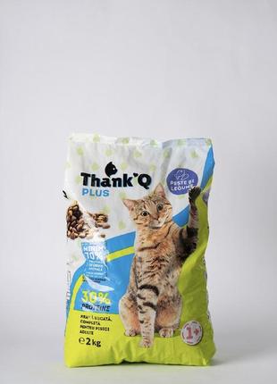 Сухий корм для котів thank'q plus з риба 2 кг