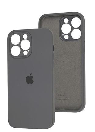 Чехол fiji silicone case full camera для apple iphone 13 pro max бампер накладка с защитой камеры carbon grey