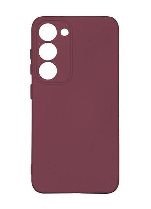 Чохол із рамкою камери silicone cover a samsung galaxy s23 maroon