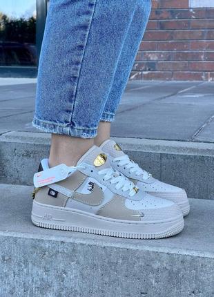 Жіночі кросівки nike air force 1 low tan bling 37-39-40-41