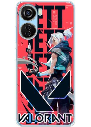 Чохол силіконовий з картинкою на zte blade v40 design (valorant jett, валорант джетт)