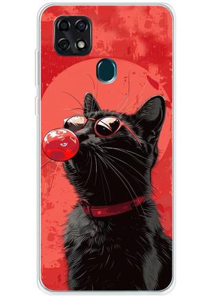 Чохол силіконовий з картинкою на zte blade 20 smart (ілюстрація стильний котик)