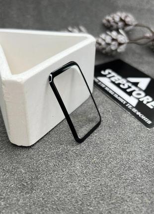 Защитное гибкое стекло 3d для xiaomi smart band 7 pro керамика не бьется с черной рамкой